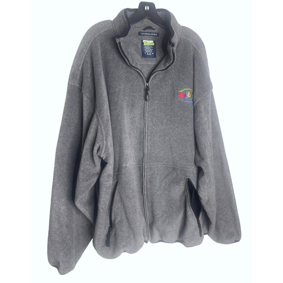 eBay 3XL Gray Fleece Full-Zip Jacket classic Logo employee coat - Picture 1 of 5